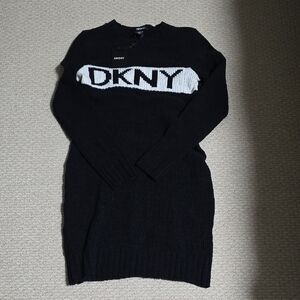 DKNY Black and White Sweater Dress